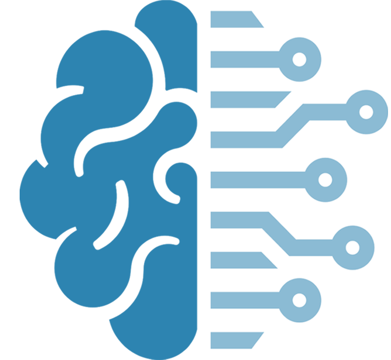 Picture of a brain morphing into circuits